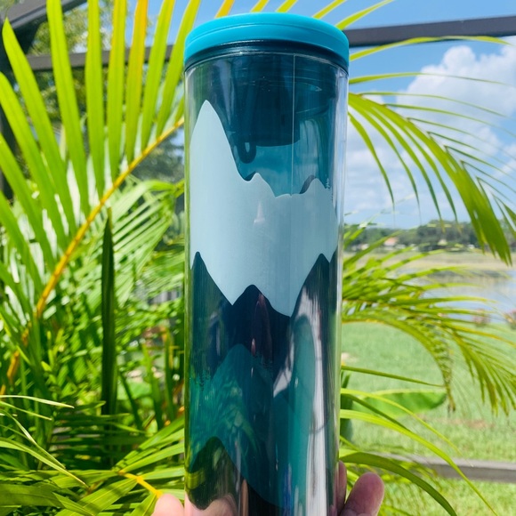 Starbucks Blue Mountain Design Hot Tumbler Cold Cup 16oz Grande Insulated NWT - Picture 8 of 9
